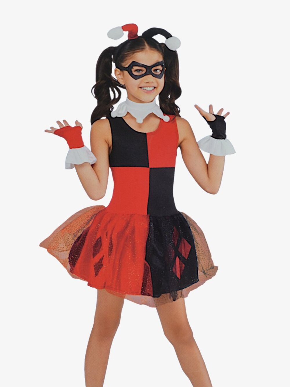 DC Harley Quinn Kids Costume, Girls' 7–8, 6pc